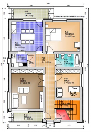 Plan parter, Sc=120mp